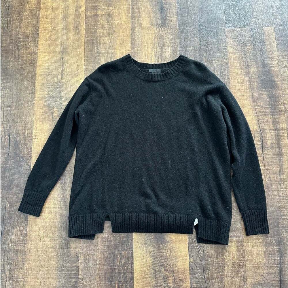 J.Crew Collection 100% Cashmere Crewneck Sweater Black Size S